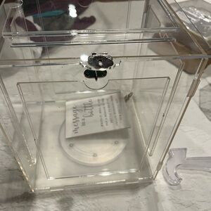 Locked card box personalize with pictures on sides,Acrylic Display Box wedding